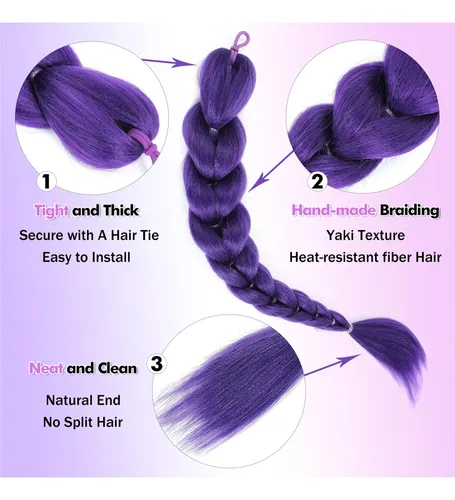 Extensiones De Cabello Getgal Braids Ponytail De 60 Cm, Colo