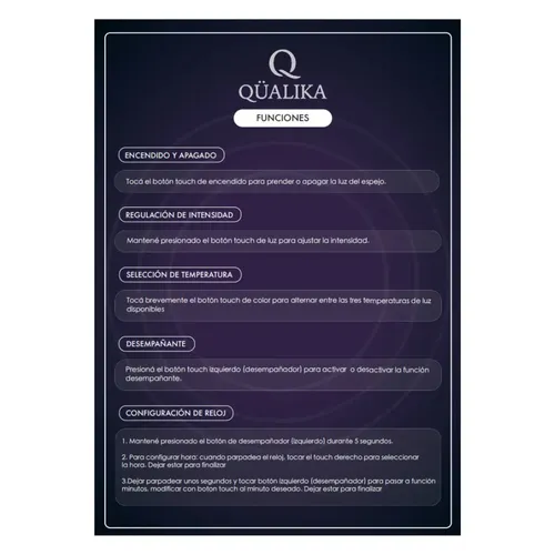 Qualika Q2 Cuadrado – Calida/Fria/Amarilla – Corriente doméstica 70 cm (Incluye: Con luz)