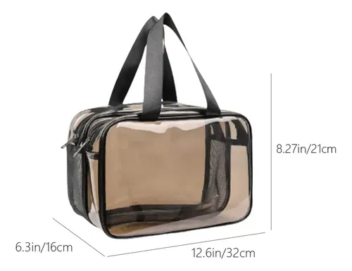Neceser Organizador Doble Capa Pvc Transparente A