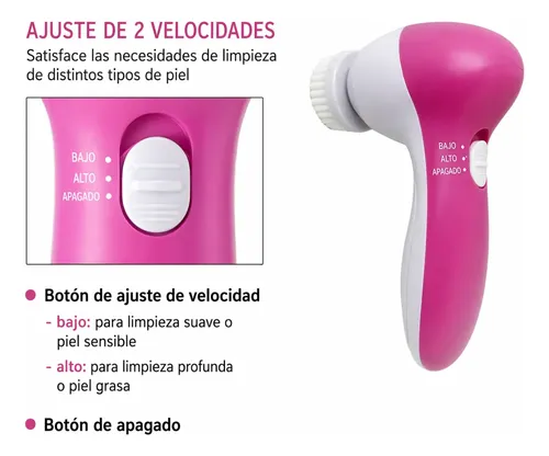 Cepillo Exfoliante Facial Masajeador Limpieza 5 En 1 A Pilas