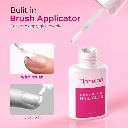 Pegamento De Uñas Tiphulan 7 Ml/0.23 Oz, Uñas Postizas