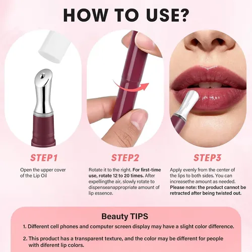 Aceite Labial Hidratante Con Brillo Coffee Anwuozu 0.32 Oz