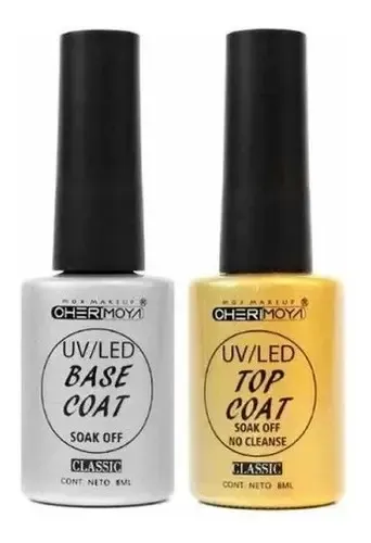 Base + Top Coat Esmalte Permanente Cherimoya 8ml