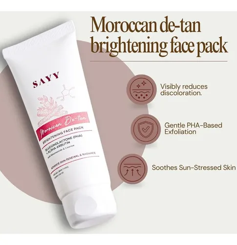 Mascarilla Facial Iluminadora Sayy Moroccan De-tan 100 G