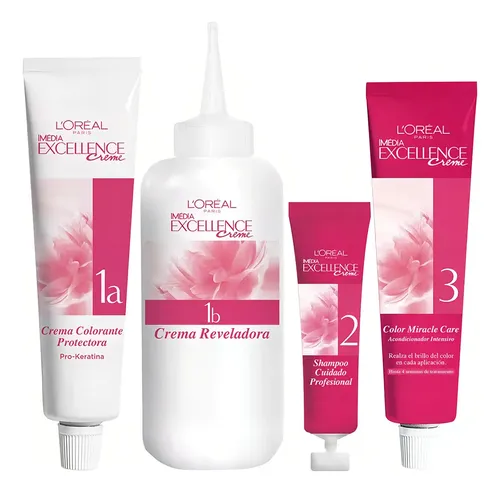 Kit Tintura Permanente L’ Oréal Paris Excellence Creme 5 Castaño Claro