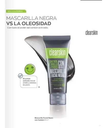 Clearskin Mascarilla Facial Negra Con Minerales Avon