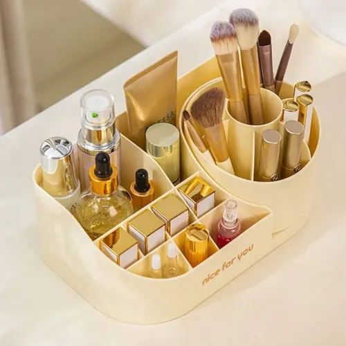 Organizador Maquillaje Cosmeticos Plastico Giratorio