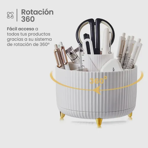 Organizador Maquillaje Porta Cosmético Brocha Giratorio 360°