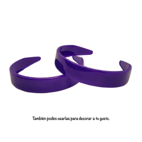 De Vinchas Lilas Pack X 12 Unidades Accesorio Cabello Color Violeta
