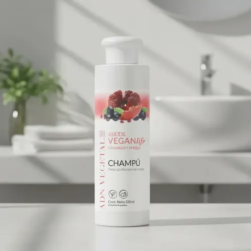 Shampoo Veganlife Granada Maqui Amodil Cabello Seco 220 Ml