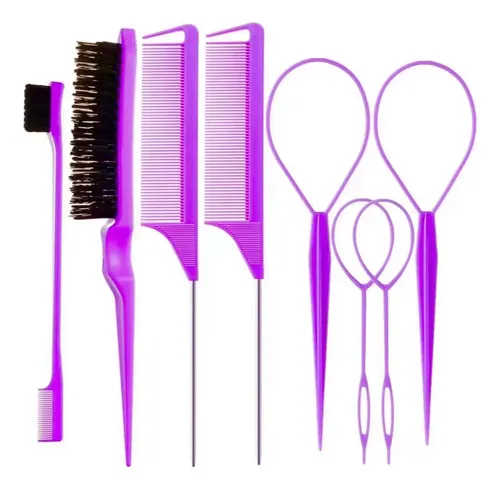 Juego De Cepillos Para El Cabello Zvorel De 8 Piezas Con … No Aplica