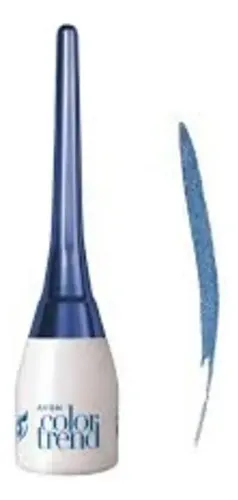 Delineador líquido Color Trend Avon-3ml de color azul metalizado con efecto metálico