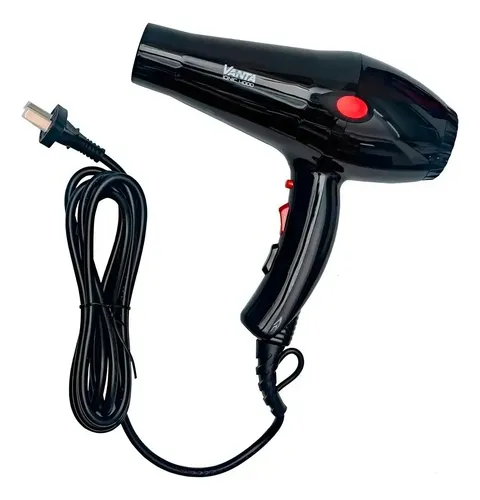 Secador de Pelo Vanta 4000 Ionic Negro 2000W Iónico Profesional 2 Velocidades