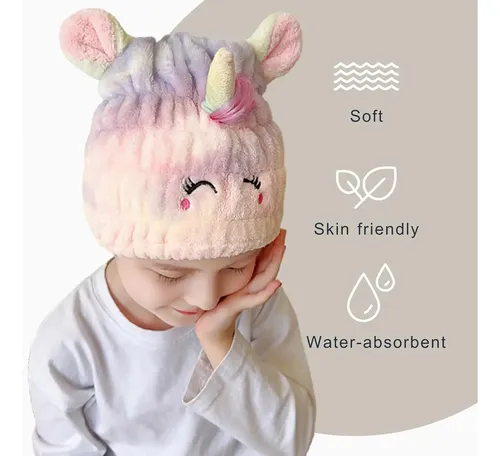 Gorro Seca Pelo Infantil Toalla Microfibra Absorbente Xhj