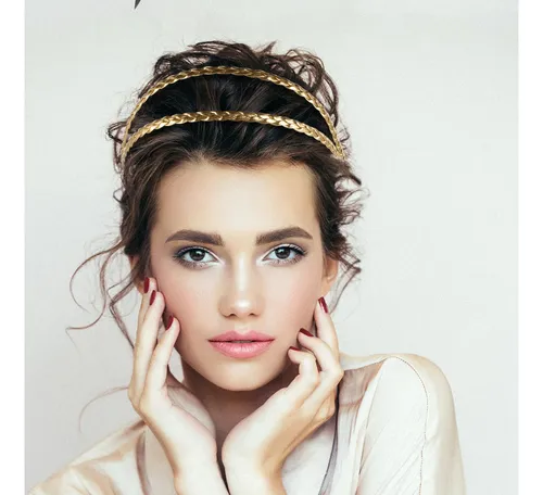 Diadema De Pelo Trenzado Elástica Ajustable