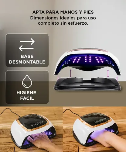 Cabina Para Uñas Care By Gadnic Future V3 Base Desmontable 18,8W Panel Digital Táctil