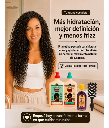 Crema De Peinar Lola Meu Cacho Minha Vida +gel+ Oleo+ Peine
