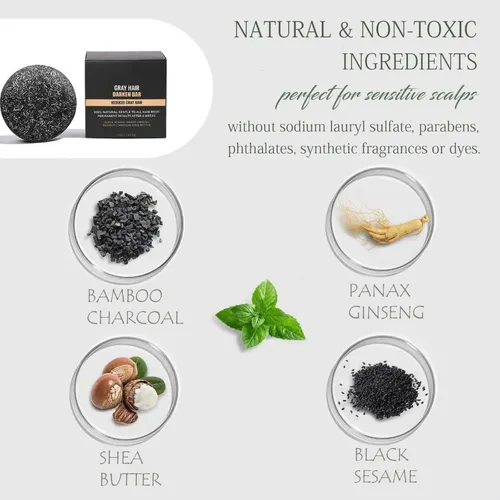 Jabón Para Revertir Canas (paquete De 3) Y Champú Negro.