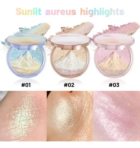 Paleta De Iluminadores E Iluminadores Faciales En Polvo Para