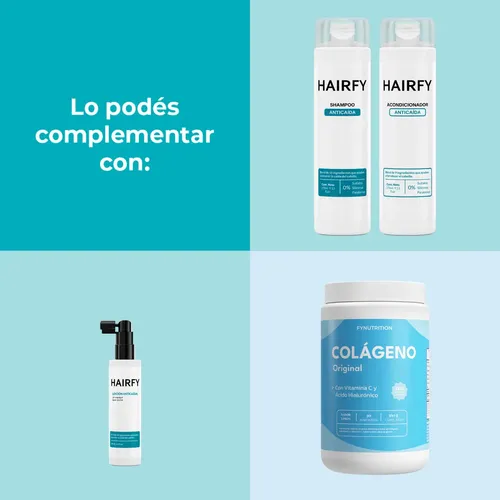 Vitaminas para el cabello Hairfy – Pelo, Piel y uñas con Biotina, Colágeno y 20 ingredientes más, para Mujeres y Hombres – 60 cápsulas