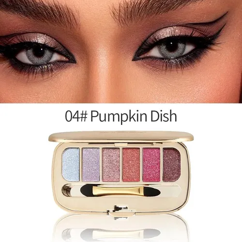 Paleta De Sombras Glitter Rosa Azul 6 Colores Mivota