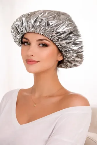 Gorro Térmico Aluminio Plateado Para Tratamientos Capilares