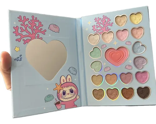 Paleta De Sombras De Ojos Labubu Kawaii Infantil