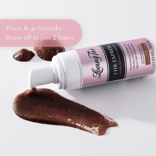 Loving Tan 2 Hr Express Mousse, Oscuro, Sin Rayas,
