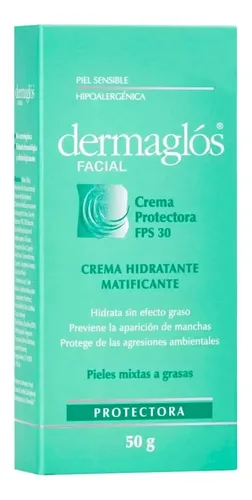 Dermaglos Facial Crema Hidratante Matificante Protec Fps 30