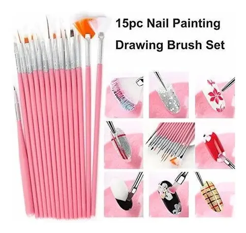 Juego De Herramientas Para Pintura De Uñas, 20 Unidades, Gel
