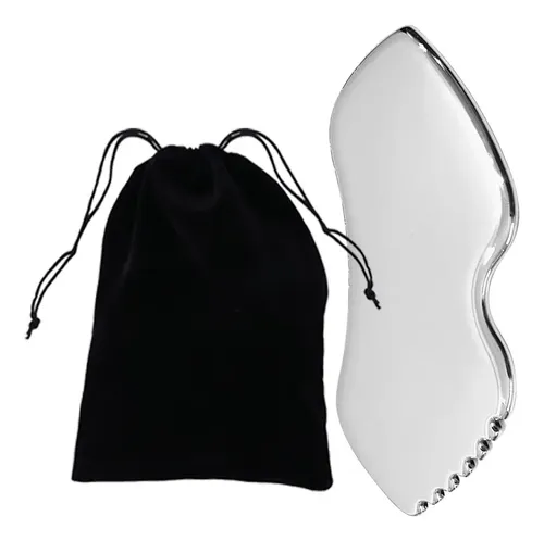 Masajeador Facial Gua Sha Acero Inoxidable Generic