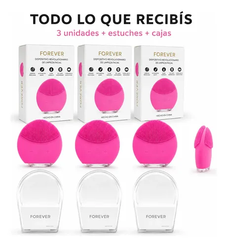 Limpiador Facial Eléctrico Recargable De Silicona Pack X3