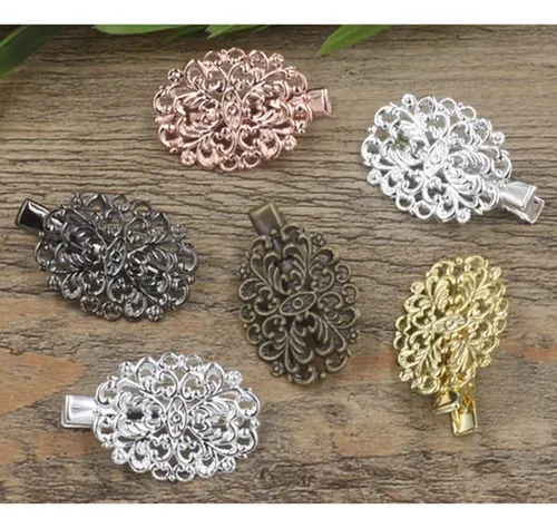 50 Broches Vintage Para El Pelo Con Hojas Y Flores