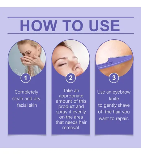 Spray Para Depilación Facial Con Bupleurum Y Escutelaria