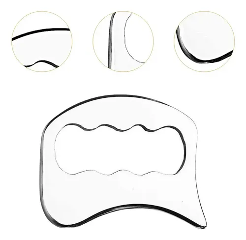Masajeador Gua Sha Acero Inoxidable Forma M