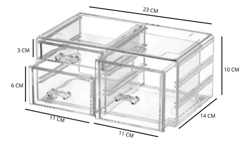 Organizador De Acrílico Maquillaje Cajones Porta Cosmético