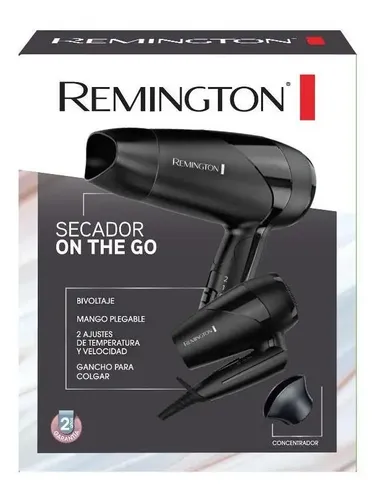 Secador De Pelo Remington On The Go D1500 Negro 120v/240v