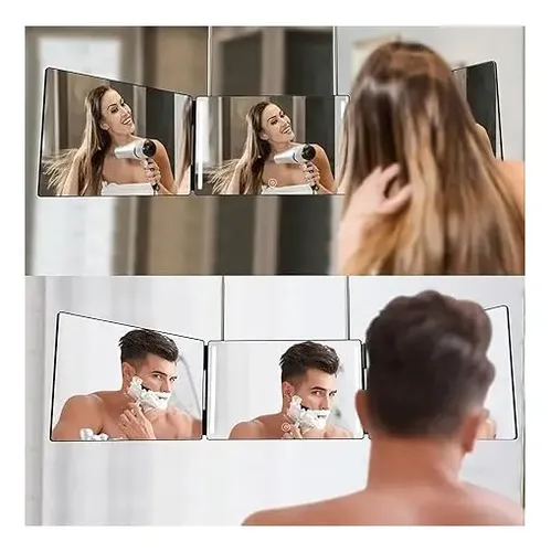 Espejo Con Led Corte De Pelo Maquillaje 3 Vias 360° –