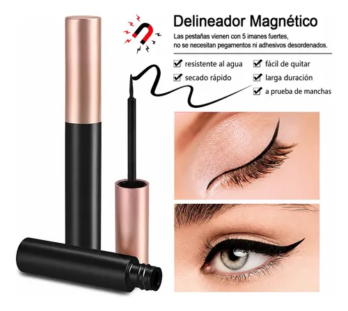 Delineador Magnético Negro Resistente Al Agua Ojos