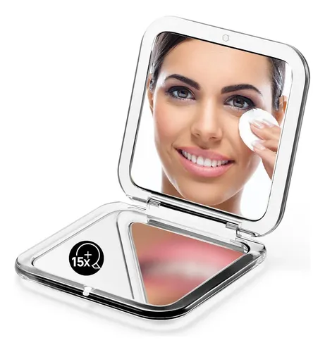 Espejo Compacto Omiro Plegable Con Aumento De 1x/15x Travel