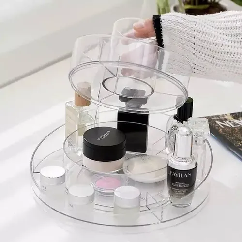 Soporte Organizador Giratorio Maquillaje Crema 360 Acrílico