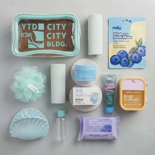 Set Skincare 10 Neceser Mascarilla Exfoliante Facial Toallit