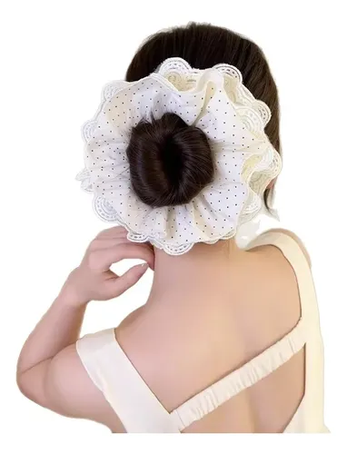 Women’s Oversized Polka Dot Lace Scrunchie 2026