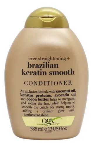 Ogx Brazilian Keratin Smooth Acondicionador Antifrizz 385ml