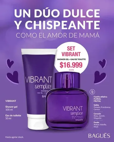 Bagués Semplice Set Vibrant Eau De Toilette Mujer