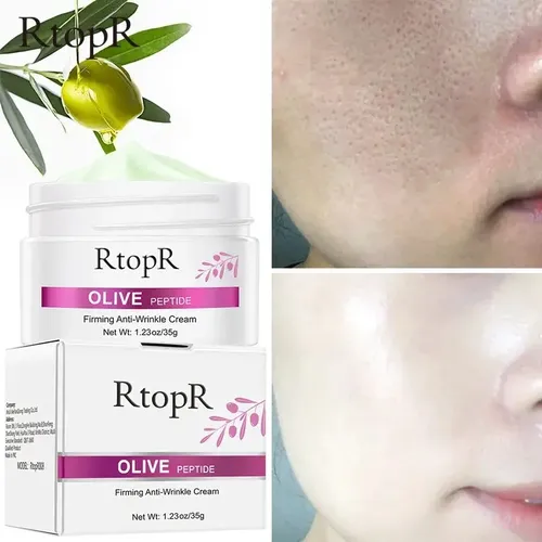 Crema Facial Antiarrugas Firmeza Piel Manchas Oliva Peptido!