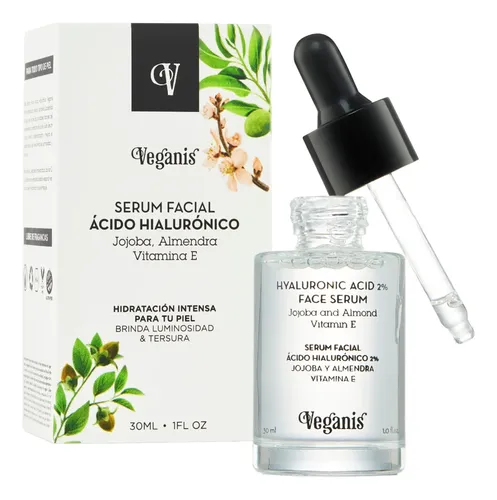Serum Facial Ácido Hialurónico 2% Vitamina E 30ml Veganis