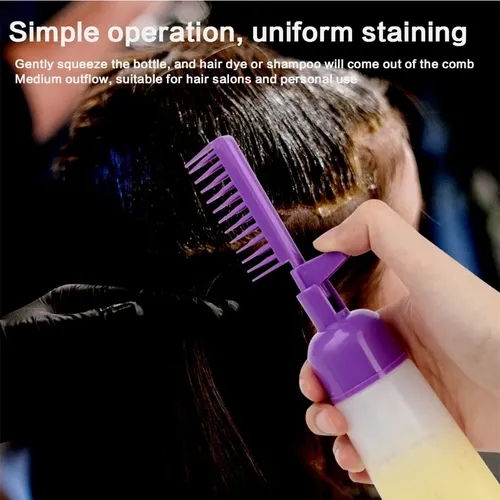 Botella De Tinte Para Cabello (pl) En 1 Con Aplicador Peine