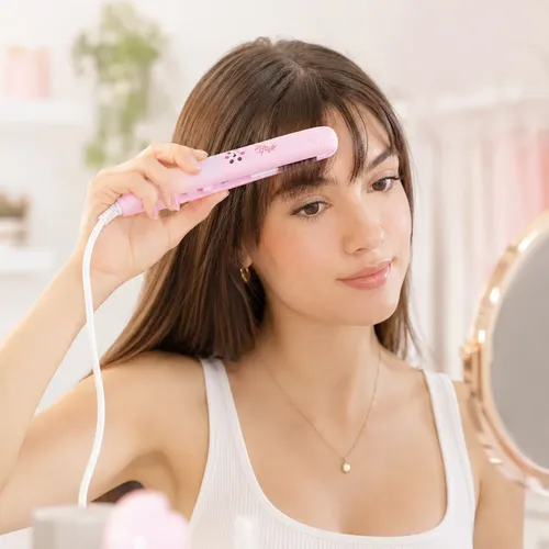 Planchita Mini Make Time Rosa Cerámica Turmalina Para Viaje