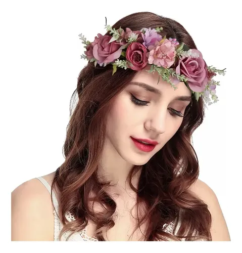 Diademas Flores Nupciales For El Pelo Florales Con Corona